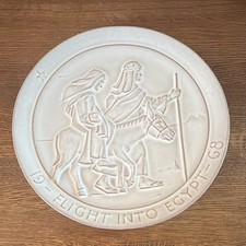 Frankoma Pottery 1968 Flight Into Egypt Christianity Collector Plate John Frank picture