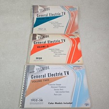 Wallaces Telaide GE TV Service Manual Lot Vol 1 1947-51 Vol 2 1952-56 1959 Vol 5 picture