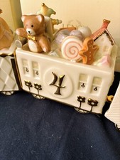 HAPPY BIRTHDAY FABULOUS FOUR  LENOX EXPRESS TRAIN FINE CHINA WITH 24k TRIM picture