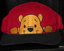 Vintage Disney Winnie the Pooh Goofy’s Hat Co Red Black Embroidered Cap picture