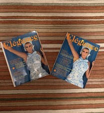 Vintage 1967 Elegance Paris Haute Couture Magazine & Swatched Edition FABRIC  picture