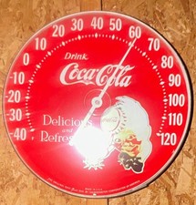 Vintage Coca Cola Sprite Boy Thermometer Sign 1984 Tru Temp 12 Inch Dial picture
