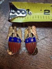 Pair of Aide To Major General Lapel Pins 40s-50s picture