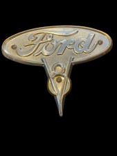 Original Vintage 1935 1936 Ford Truck V8 Emblem Hood Side Badge – Patina OEM picture