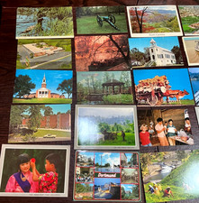 300 ANTIQUE POSTCARDS FROM THE 1940's - 1960's - SOME HAVE OLD STAMPS ATTACHED picture