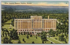 Augusta Georgia GA Oliver General Hospital Aerial View Postcard c1940s picture