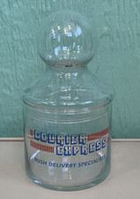 Vintage Courier Express Rush Delivery Specialists Glass Jar with Lid Round Ball picture