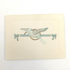 Antique 1926 Embossed Birth Announcement Stork Baby Ribbons Original Envelope picture