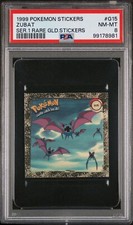 ZUBAT Rare Gold Sticker #G15 1999 Pokemon Artbox Series 1 - PSA 8 picture