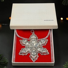 Gorham Sterling Silver 1975 Christmas Snowflake Ornament with Original Box picture
