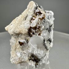 Scheelite, Calcite, Chalcopyrite, and Quartz Crystals: Yaogangxian Mine, China picture