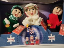Rare 3pc. Caroling Kids by Sandra Lee Animated Christmas  Sings Sways 13