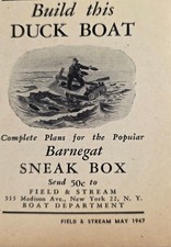 1947 Print Ad Barnegat Sneak Box Duck Boats Build Your Own Kits New York,NY picture