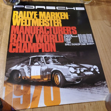 PORSCHE ORIGINAL VINTAGE POSTER 1970 picture