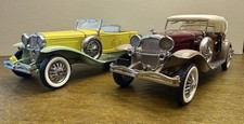 2 Franklin Mint 1930 Duesenberg J Derham Tourster 1:24 Diecast Cars READ picture
