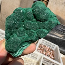 90G  Natural velvet Malachite stone  cluster rough mineral sample picture