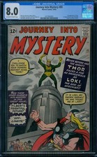 Journey Into Mystery 85  CGC 8.0  1st Loki ow/w pages picture