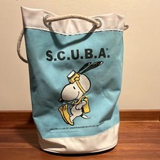 Vintage 70’s Butterfly Original Snoopy S.C.U.B.A  Drawstring Bucket Bag  picture