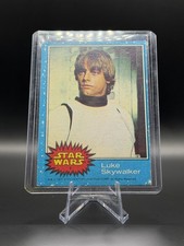 Topps 1977 Star Wars Series 1 Luke Skywalker Card 1 Blue  picture