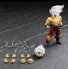 NT 1/12 shf Goku 3.0 Battle Damaged Unyielding Spirit White hair Action Figure picture