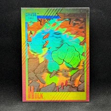 Hulk Hologram Insert 1991 Impel Marvel Universe II #H-2 MID GRAGE VG picture