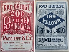 Antique Rad-Bridge Playing Cards (2) Two Decks American Playing Card Co 1907+'09 picture