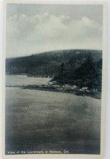 Vintage Mattawa Ontario Canada RPPC Laurentian Mountains Water Trees 1937 picture