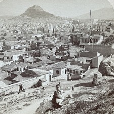 Athens from Areopagus Stereoview Underwood & Underwood 1897 Greece picture
