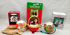 VTG LOT OF ORNAMENTS 80s CLASSICS FLINTSTONES POOH PINNOCCHIO ETC. picture