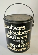 Vintage Rare Goobers Candy - 1 Gallon Metal  Can 1950s Advertising Dallas Texas picture