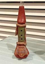 RARE Vintage Terracotta Clay Mexico Aztec Mayan God w/Snake 7
