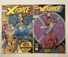 X-FORCE #1 AND #2 - MARVEL COMICS AUGUST 1991 FIRST PRINTS - 1ST APPEARANCES picture