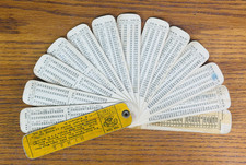 VTG EDWARD HINES LUMBER CO BOARD FOOD CALCULATOR 1950s ADVERTISING FAN Chicago picture