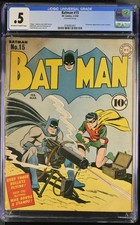 1943 Batman 15 CGC 0.5 Catwoman appearance DC picture