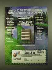 1994 Rayovac Renewal Reusable Alkaline Batteries Advertisement picture