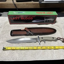 Rambo Licensed Last Blood Sylvester Stallone Hunting Fixed Blade Bowie Knife picture