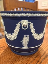 Antique Wedgwood Jasperware Dark Blue Dip 6.25