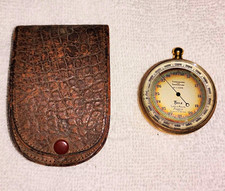 Vintage Tycos Pocket Barometer w/ Leather Case picture