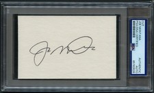 Joe Montana signed autograph 3x5 cut QB San Franciso 49ers PSA Slabbed picture