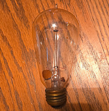 Antique 1910s Edison Liberty MAZDA Early Electrical Glass Display Piece WORKING picture