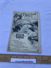 Vintage 1927 Booklet Burlington Escorted Tours Automobile Yellowstone Glacier picture