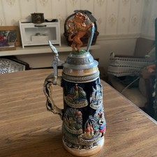 Vintage Original KING West Germany Handmade Lidded Beer Stein Limited Edition picture