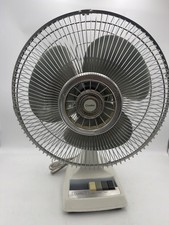 Vintage 12” Crosley Table Fan Oscillating 3 Speed Grey￼ Blade Works Great picture