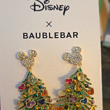 BaubleBar x Disney Mickey Mouse Christmas Tree Dangle Earrings picture