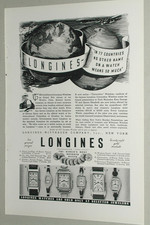 1937 LONGINES WITTNAUER Watch advertisement, wrist watches, print ad picture