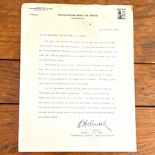 WWII US Army Air Forces HQ Washington Christmas Letter, 25 Dec 1944 picture