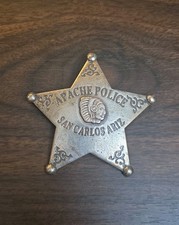 Vintage Apache Police San Carlos Badge - Souvenir picture