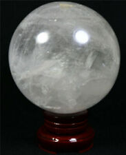 3.53lb 102mm NATURAL CLEAR QUARTZ CRYSTAL SPHERE BALL HEALING GEMSTONE/Stand picture
