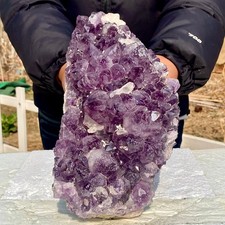 9.1LB Natural Amethyst geode quartz cluster crystal specimen energy healing picture