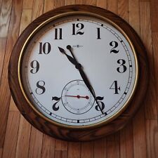Howard MIliller Magnifique 622-757 Quartz Wall Clock 25” Brown Rim Vintage  picture